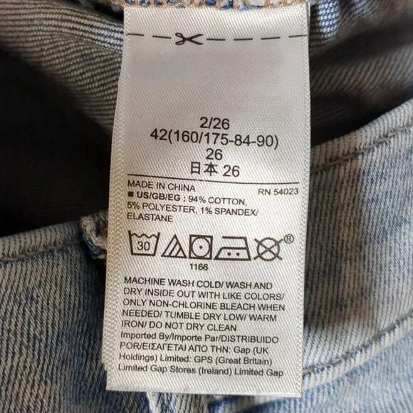 Gap Women's True Skinny Denim Jeans Light Wash Distressed Size 2/26 - Picture 6 of 6